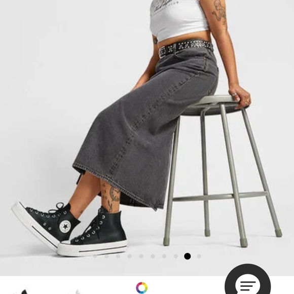 Converse LIKE NEW Leather Chuck Taylor All Star Lift High Top Sz 7 - Picture 2 of 14